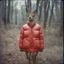 Placeholder: Bambi, red, autochrome, plastic puffy jacket