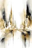 Placeholder: white and gold, abstract surreal beautiful modern city closeup street background, serene atmosphere, peaceful,tranquility,Sumi-e influence delicate strokes, tranquil setting, contemplative ambiance, abstract and evocative, soft yet defined details, deep rich colors, magic lighting,