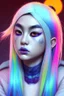 Placeholder: asian cool stylish, billie elish lookalike, with piercings,rainbow hair, androgynous look, epic colour treatment, cinematic colour treatment, meticulously intricate perfectly symmetrical extremely detailed, pixiv daily ranking, pixiv, extreme depth of field, artstation, spectacular details, volumetric lighting, masterpiece, cinematic, Hollywood production, 8k resolution, high definition, max octane render, vivid colors, max resolution, max perfectionism, realistic composition, professional photo