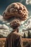 Placeholder: mushroom clouds explosions coming out of a man’s ear holes, hdr, 4k, fujifilm, leica, cinematic