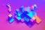 Placeholder: 3D colorful geometric installation, simplistic, studio lighting, C4D, 16k, Behance, Artstation, centered, top down camera, vibrant