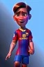 Placeholder: Realistic Portrait, American shot view, Messi, Argentina player dress, 3d, the incredibles style