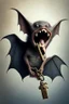 Placeholder: flying bat holding a key in mouth