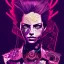 Placeholder: beautiful punk girl, hyper detailed, intricately detailed, illustration by <kilian eng> <Yoji Shinkawa>, purple tones,