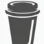 Placeholder: black and white coffee cup with green background