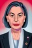 Placeholder: modern Portrait of powerful female politician