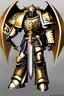 Placeholder: warhammer, space marine, lost legion, dragon legion, dragon warrior, fan art, dragon armor, dragon helmet, golden armor, armor with scale, second legion emblem, helmet details, bolter.jpeg