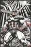 Placeholder: sketch of captain America in hulk body in the style of Alex Ross