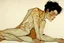 Placeholder: painting of a figure with the life-filled void of an empty existence, egon schiele masterpiece