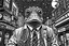 Placeholder: runaway international best seller. interplanetary cognitive espionage. global mental surveillance. bejeweled royal. friendly neighborhood autistic mutant psychic humanoid frog manalluring. tongue in cheek. goofball. best selling world class top notch graphic novel contemporary comic book character illustration elevated to status as fine art. high contrast black & white images