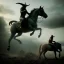 Placeholder: demon riding a horse, spectral, 4k, 8k, highly detailed, cinematic, ultra photorealistic, ultra realistic, volumetric lighting, moody, gloomy