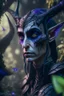 Placeholder: dark elf portrait in fungus garden, hi detail, 4k, clear focus, depth of field, color correction, studio quality, backlight