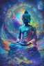 Placeholder: meditating buddha psychedelic artistic cosmic universe