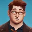 Placeholder: wayne knight, ed sheeran, dark blonde hair, shaved, no glasses, lego, steampunk