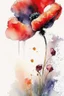 Placeholder: abstract watercolour poppy in the style of jean haines