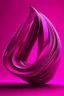 Placeholder: 3d abstract space streamlined shape in magenta colors