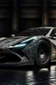 Placeholder: Arabic sport car design orned with Islamic patterns, highly detailed,arabesques, Arabic ornaments, fantastical,hyper realistic, Arabic Patterns , Arabic calligraphy, full image, bar light, face view