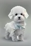 Placeholder: Origami bichon frise clipart, 8k, high definition