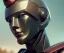 Placeholder: Robot cute neck head portrait, warrior costume, village, meditation, 8k quality