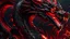 Placeholder: Detailed Illustration of Powerfull Black & Red Dragon, Modesty, Wealth 8K High Quality, Thunders Background