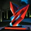 Placeholder: an abstract noctilucent sculpture at night by artist "Lygia Pape",by artist "Lygia Clark"