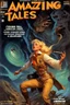 Placeholder: Cover of "AMAZING TALES" Magazine, adventure, sci-fi, Eldritch, sharp colors, by Bill Elder, by Peter Mohrbacher, by Boris valejo and Julie Bell, maximalist, dramatic, action, retro 50's magazine cover.