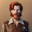 Placeholder: Portrait of Courtney Gains as a ruggedly handsome but joyful roguish pirate, charismatic, attractive male, masculine, perfect, precisely detailed, lightly freckled face, meticulously detailed multi-hued ginger carrot colored cherry fire red hair; Malachai of the corn; fantasy, intricate, elegant, highly detailed, digital painting, artstation, concept art, matte, sharp focus, illustration, art by artgerm and greg rutkowski and alphonse mucha