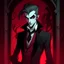 Placeholder: a vampire the masquerade character inspired by alistor from hazbin hotel