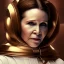 Placeholder: extremely detailed 8k hyperspace wallpaper,complete and photo realistic detailed head to waist stunning photo realistic portrait of carrie fisher as Princess Leia in star wars with photo realistic fine but luxurious hair, brown eyes, professional majestic photo realistic painting by Ed Blinkey, Atey Ghailan, by Jeremy Mann, Greg Manchess, Antonio Moro, trending on ArtStation, Intricate, High Detail, Sharp focus, dramatic, by greg rutkowski, realism, beautiful and detailed lighting,