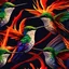 Placeholder: humming bird, with flame effect, colorful, dengan detail bulu yang tinggi, ultra HD