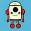 Placeholder: Cute little robot, illustration by doc hammer, clean kines