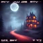 Placeholder: dark road with a small house music album cover