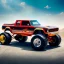 Placeholder: fullbody Drawing of 'HOT WHEELS MONSTER TRUCK',intricate detail,andrea bonelli,Kilian Eng,Ohrai,evan lee,Aleksandr Sidelnikov,KyuYong Eom,three quarters frontal aerial view,toned colors,16k