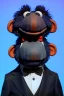 Placeholder: Waist up muppet Portrait, Xi Jinping as muppet doll, Black suit, red tie, photo studio, blue background, unreal engine 5, concept art, art station, god lights, ray tracing, RTX, lumen lighting, ultra detail, volumetric lighting, 3d.