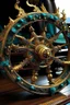 Placeholder: The Helm of the Dragon Queen is a fabulously gilded steering wheel adorning one of the finest pirate ships in the world but she was crippled during a battle and the magical wheel lost in the aqua depths