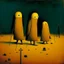 Placeholder: Style by Pawel Kuczynski and Squeak Carnwath and Zdzislaw Beksinski, dramatic '70s nightmare ultra sinister underground cartoon, shy anthropomorphic peanut men carrying crosses,