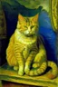 Placeholder: Portrait of a cat by Van Gogh