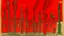 Placeholder: A red district with fiery torches designed in Bayeux tapestry painted by Paul Klee