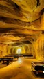 Placeholder: A golden yellow cave with music notes painted by Zhang Lu