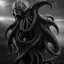 Placeholder: Cthulhu vertical black and grey realistic tattoo artwork design