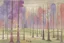 Placeholder: A light pale purple candy forest with a soda river painted by Paul Klee