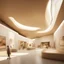 Placeholder: Museum design with “interactive exhibition halls”, natural lighting, modern style, earthy colours