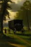 Placeholder: A black wagon painted by George Inness