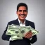 Placeholder: pedro castillo peru with money in the hands, 8k, realistic