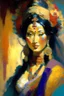 Placeholder: Tibetan goddess impressionist style