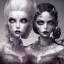 Placeholder: extrem tim burton style of the evil stepsisters, sharp focus, photorealistic eyes