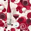 Placeholder: Beautiful abstract pattern for gift wrapping paper in burgundy and ivory digital illustrations.