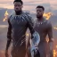 Placeholder: Nigeria singer Fireboy dml as kilmonger in black panther, realistic, futuristic, heroic, 8k resolution, cinematic 4d