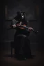 Placeholder: Dark musician with violin