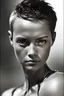 Placeholder: In the image, we see a young woman with a confident stance, her short hair tousled and framing her determined face. She exudes strength and resilience as she takes on the challenges of a physically demanding job typically associated with men. Her muscular arms are showcased as she works with heavy machinery, her movements precise and efficient. Beads of sweat glisten on her brow, a testament to the intense physical exertion required for her task. Despite the grime and grease that clings to her